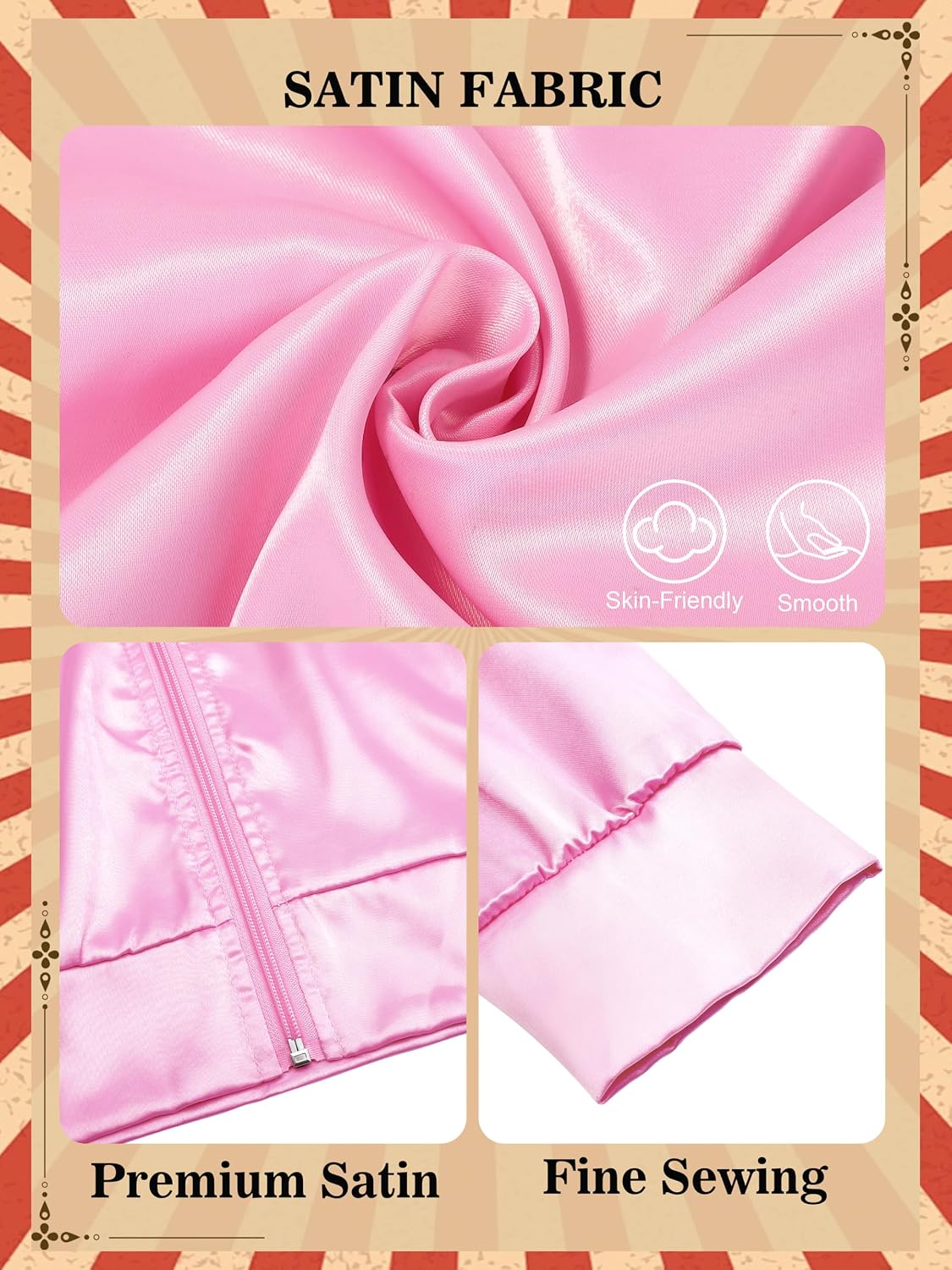 1950s Pink Satin Jacket with N - đánh giá và giá Women'S Accessories In The 1950S